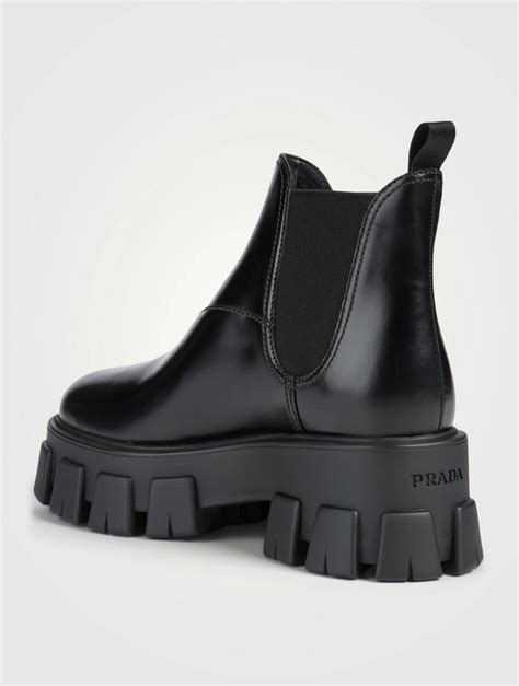 prada women's chelsea boots|prada monolith boots women's.